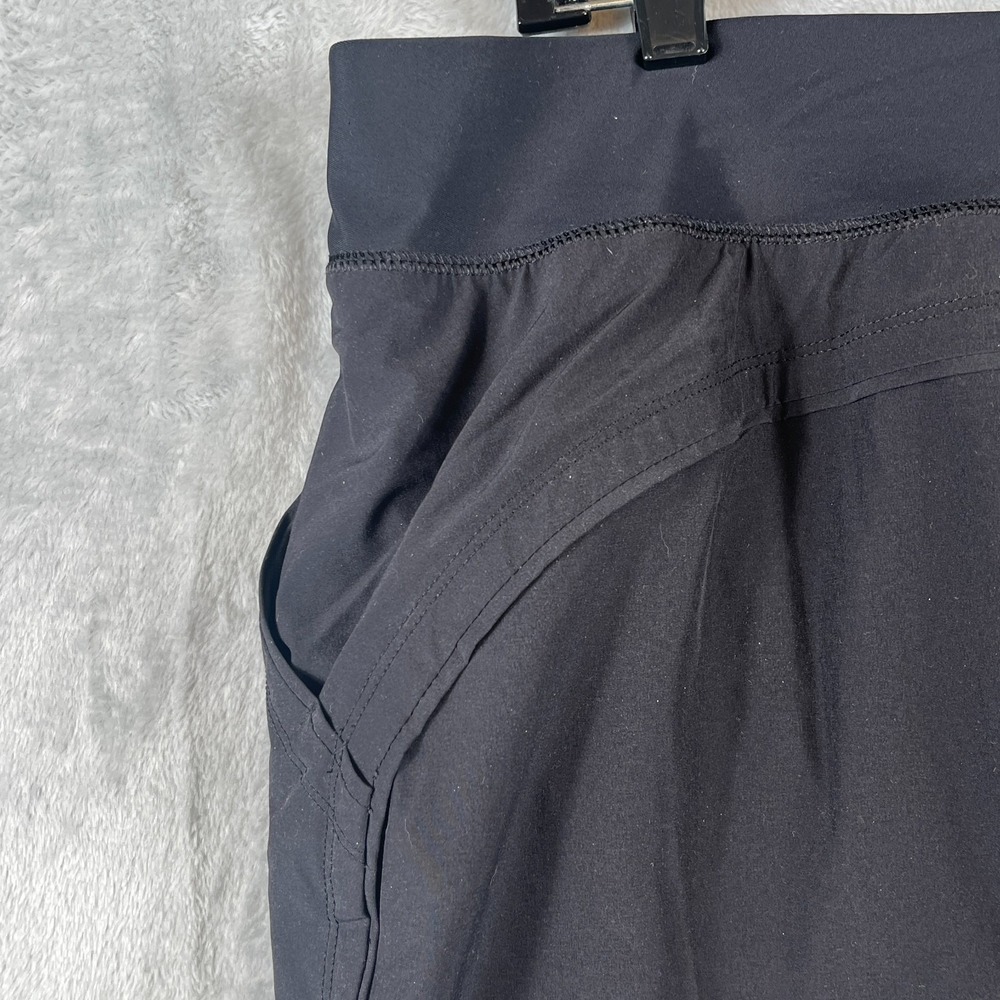 Lands End Womens 18W Swim Skort Built In Shorts Elastic Waist Black Plus Pockets - Picture 3 of 7